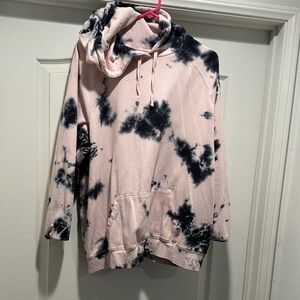 Torrid Pink and Black Tie-Dye Hoodie